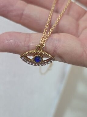 🌹Clearance Rose Gold Blue diamon Necklace for Women's